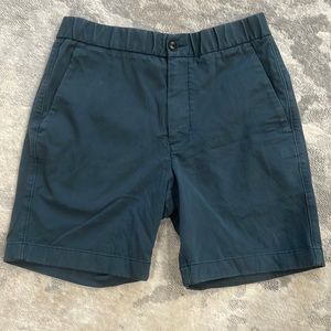 Everlane Slim Fit Flat Front Aqua Cotton Shorts Size S (sadly too small for me)
